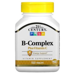 21st Century комплекс вітамінів групи B з вітаміном C 100 таблеток