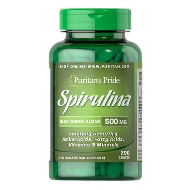 Puritan's Pride Spirulina 500 mg 200 таблеток Спирулина