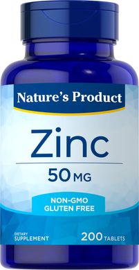 PipingRok Zinc 50 mg, 200 Табл  Мінерали