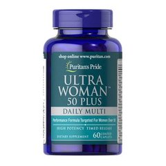 Puritan's Pride Ultra Woman 50 Plus Multi-Vitamin 60 таблеток. Вітаміни для жінок