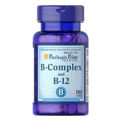 Puritan's Pride Vitamin B-Complex and Vitamin B-12 180 табл Комплекс вітамінів группи B