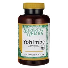 Swanson Yohimbe 500 mg 120 капс Інші екстракти