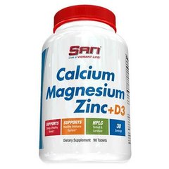 SAN Calcium Magnesium Zinc + D3 90 таб Кальций