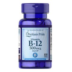 Puritan's Pride Vitamin B-12 500 mcg 100 таб Витамин B12